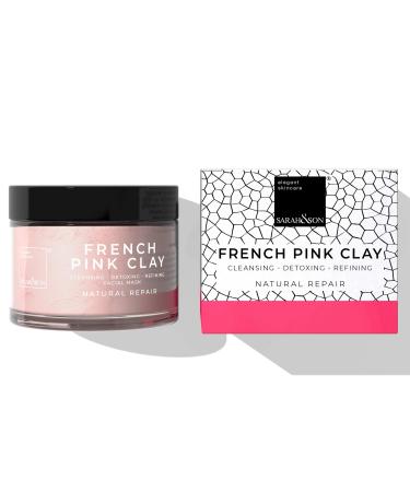 French pink clay mask 50g - French toner demiske pink - clarifying detox mask - anti -aging - refined the pores - natural cosmetics - facial care for all skin types