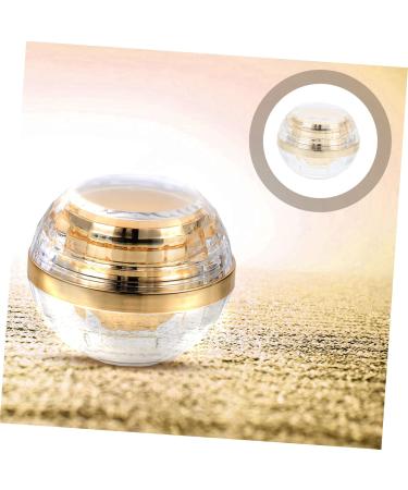 Mikinona Cream Bottle Glass Terrarium with Lid Empty Cream Jars Clear Container Lip Balm Jar Lotion Holder Empty Cosmetic Glass Containers Travel Pp Inner Cosmetic Box Skin Care 7.1X6X6CM Golden - Buy Online on GoSupps.com