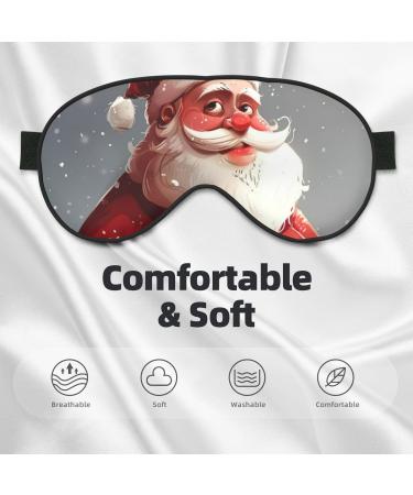Cartoon Santa Claus Soft Sleep Eye Mask | Perfect for Travel & Gifts | Unisex Design for Ultimate Comfort - Buy Online on GoSupps.com
