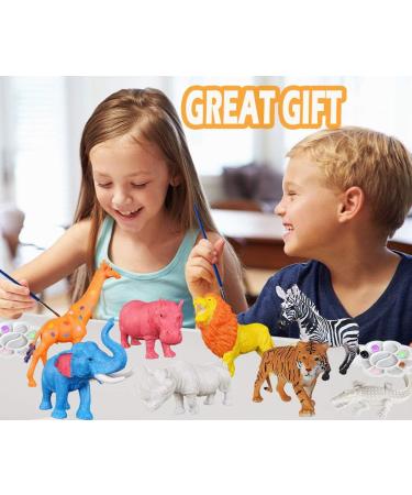 Yileqi Safari Animal Painting Kit for Kids - DIY Arts and Crafts Set for Boys and Girls Ages 4-8 - Jumbo Jungle Animal Toy Art Supplies - Perfect Gift for Kid Activities - Buy Online on GoSupps.com