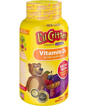 Buy L'il Critters Vitamin D3 Gummies - Bone Support, Natural Fruit Flavor, 190 Count - Buy Online on GoSupps.com