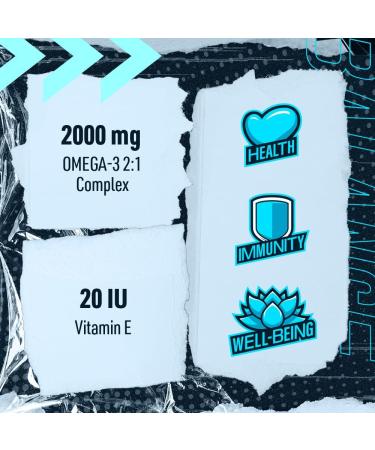 Blue Star Nutraceuticals OMEGA BLUE - Omega-3 Essential Fatty Acids w/Vitamin E | High Concentrated and Lab Tested | Support Good Health Cognitive Function Skin and Hair - 90 Softgels - Buy Online on GoSupps.com