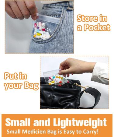 50 Piece Reusable Clear Pill Pouch Bags - Zippered Medicine Storage Organizer for Travel & Small Items - Buy Online on GoSupps.com