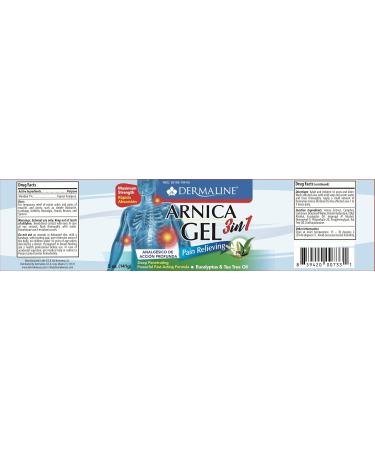DERMALINE Arnica 3 in 1 Gel | Eucalyptus Tea Tree Oil & Vitamin E | Fast Acting Pain Relief - Shop Internationally - Buy Online on GoSupps.com