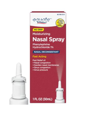 Equat'ee Non-Drip Nasal Spray 1 Fl. Oz - Nasal Congestion Relief Mist Fast-Acting Formula (Pack of 1)