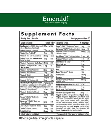 Buy Emerald Laboratories CoEnzymated Women's 45+ Multi - 30 Vegetable Capsules | Best Daily Supplement - Buy Online on GoSupps.com