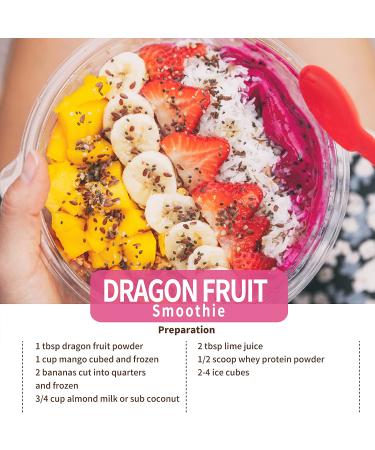 Dragon Fruit Powder 5.3 oz (150g) - Pure Freeze Dried Pitaya Powder - Pack of 1 - Buy Online on GoSupps.com