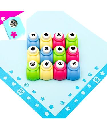 12pcs Craft Hole Punch Shapes Set Small Paper Puncher for Kids Single Crafting Scrapbook Punches Star Butterfly Leaf Christmas Tree.Heart Tag stamp Cards Mini Cutter Nail Arts crafts Punchers Supplies - Buy Online on GoSupps.com
