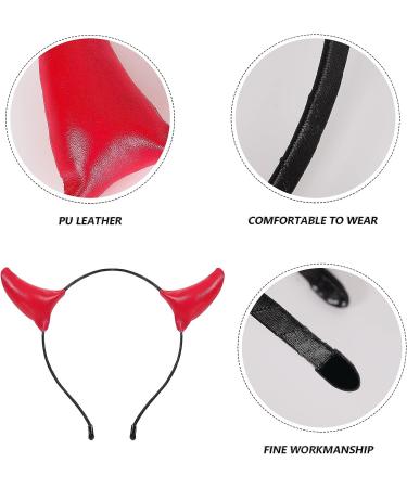 Halloween Devil Horns Headband - Themed Party Costume Accessory in Red - Buy Online on GoSupps.com