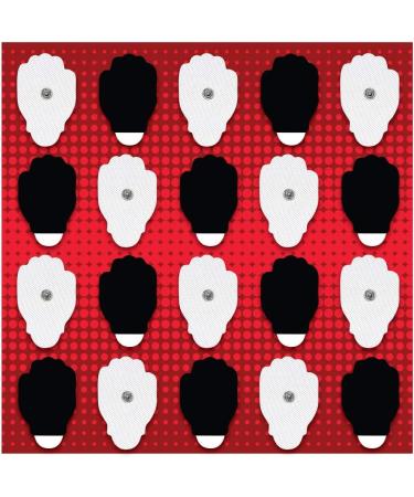 Syrtenty Snap TENS Unit Replacement Pads - Pack of 20 Reusable Electrodes for Electrotherapy | Up to 60 Uses | International Shipping Available - Buy Online on GoSupps.com