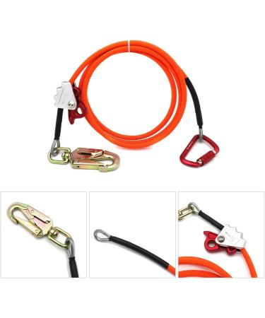 SMT 1/2 X 8' Steel Wire Core Triple Lock Lanyard Kit - Orange Arborist Flip line Swivel Snap - P/N ET-OUTDOOR003-RAW - Buy Online on GoSupps.com