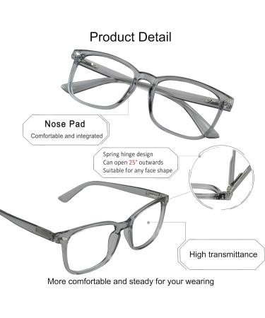 YEIN Progressive Multifocal Presbyopic Glasses | Photochromic Gray Sunglasses for Men & Women - Clear Gray 2.25x - Buy Online on GoSupps.com