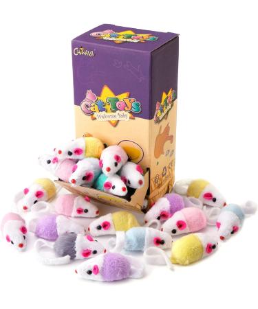 Chiwava 36-Piece Interactive Cat Toy Set - Colorful 11.5 cm Mice Rattles for Kittens | Perfect for Playtime & Engagement - Buy Online on GoSupps.com