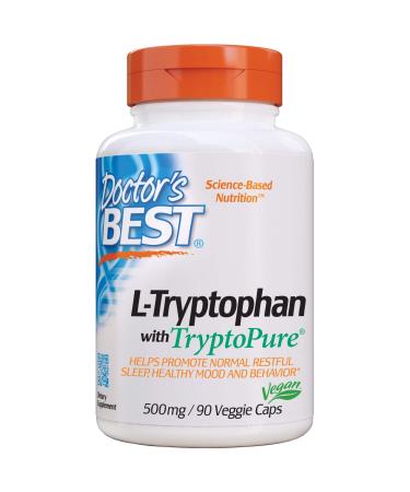 Doctor's Best L-Tryptophan with TryptoPure 500 mg 90 Veggie Caps