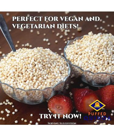 Puffed Quinoa 1.5 lb - Organic & Kosher Certified, High Protein, Vegan, Gluten Free, No GMOs | Ready to Eat - Buy Online on GoSupps.com