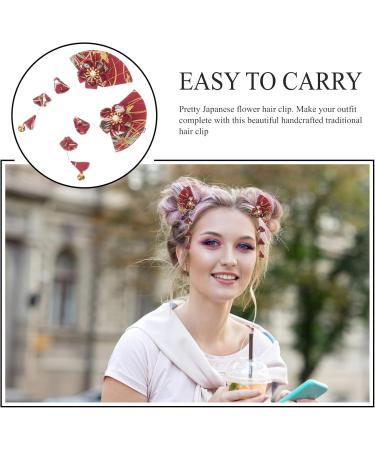 Didiseaon Wedding Decor Flower Hair Accessories Japanese Style Hair Clips Hair Barrette Tassel Flower Hairpin Traditional Tsumami Bobby Pin for Graduation Wedding Party Bridal Hair Clip - Buy Online on GoSupps.com