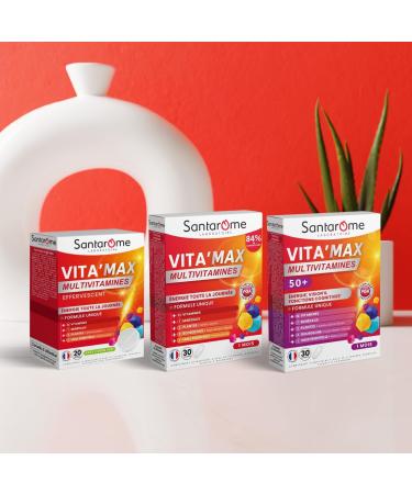 Santarome Phyto - Vita'max Multivitamines - 12 Vitamines & 7 Min raux Guarana - Compl ment alimentaire Tonus et Vitalit - 30 comprim s - France Multivitamines Adultes - 30 comprim s - 1 mois - Buy Online on GoSupps.com