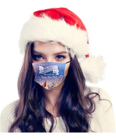 Deholifer Breathable Washable Cotton Face Mask for Adults - Adjustable Christmas Fabric Mouth & Nose Protection - Buy Online on GoSupps.com