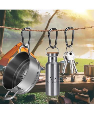 Pack of 12 Black Mini Snap Hooks - 60x30mm Carabiners for Camping Travel & Hiking - Buy Online on GoSupps.com