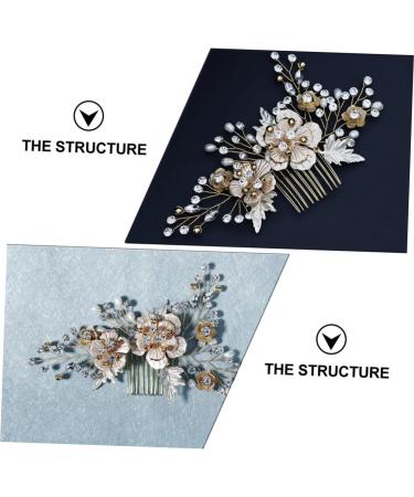 FRCOLOR 1pc Comb Bridesmaid Hair Accessories Hair Accessory for Women Exquisite Hair Accessory Rhinestone Bridal Hair Accessory Tiara Leaf Hair Clips Goody Hair Clips for Women Wedding - Buy Online on GoSupps.com