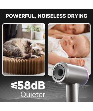 High-Speed Hair Dryer with Diffuser | 150 000 RPM Ionic Blow Dryer for Fast Drying | Low Noise & Adjustable Settings | Perfect for Home & Travel - Buy Online on GoSupps.com