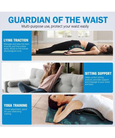 Back Extensor for Pain Relief with Magnet | Adjustable 3-Stage Back Massager | Sciatica & Lower Back Pain Relief | Spinal Decompression Solution - Buy Online on GoSupps.com