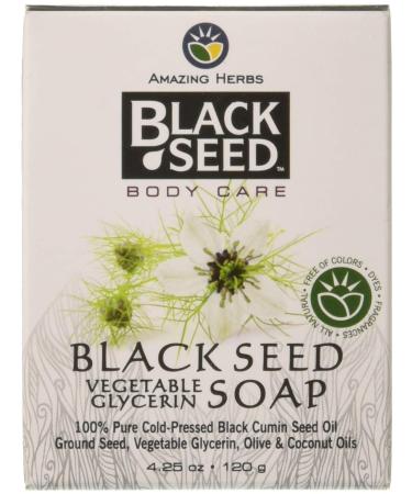 Black Seed Amazing Herbs Vegetable Glycerin Soap, 4.25 Ounce