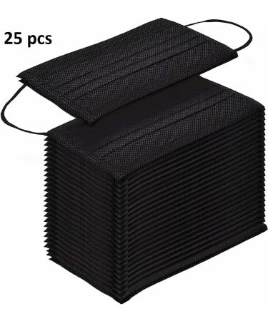 Black Disposable Face Masks 25 Pack - 3-Ply Protection - Buy Online on GoSupps.com