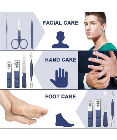 Professional Manicure Set for Men & Women - Stainless Steel Nail Care Tools with Travel Leather Case - Buy Online on GoSupps.com