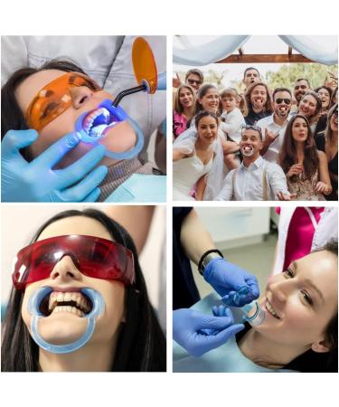 Dental Cheek Holder Set - 12 C-Shape Autoclavable Mouth Openers for Tooth Whitening | 3 Sizes Transparent Lip Cheek Holders for Dentists Parties & Games - Blue - Buy Online on GoSupps.com