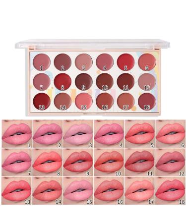  Vgvgaj Matte red lipstick makeup lip gloss palette waterproof lipstick palette - moisturizing lip cream palette for women girlfriend mother wife - Buy Online on GoSupps.com