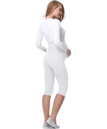 Be Mammy 3/4 Maternity Leggings White - Size 3XL | Comfortable and Stylish - Buy Online on GoSupps.com
