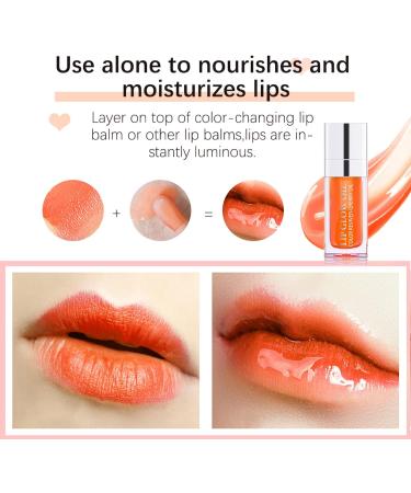 Prreal Tinted Lip Oil - Plumping Hydrating Lip Gloss for Dry Lips (Coral) - Buy Online on GoSupps.com