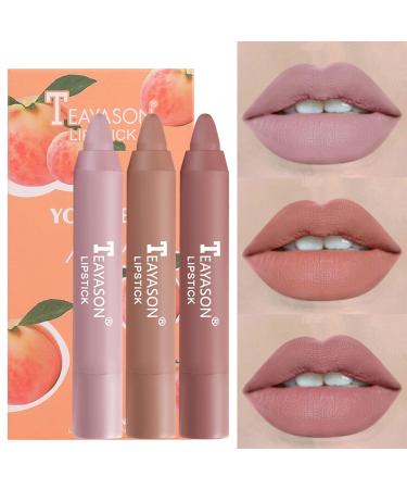Premium 3pcs Lipstick Set - Waterproof Matte Lip Glaze Long-lasting Non-Stick Cup Colors Perfect Nude Shades for Stunning Lips - Buy Online on GoSupps.com