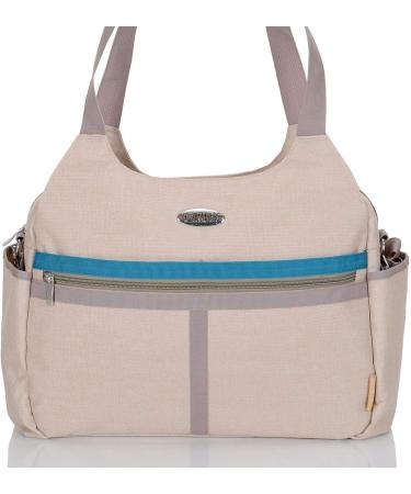 LCP Kids Stylish Diaper Bag PARIS | Waterproof Changing Mat & Stroller Holder | Ideal Weekender in Cream - Shop Now! - Buy Online on GoSupps.com