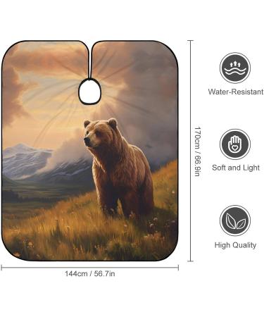 Buy Kodiak Bear Sunrest Adult Barber Cape - Professional Hair Cutting Apron for Men & Women | Best Salon Capes for Hairdressers - Buy Online on GoSupps.com