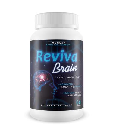 Reviva Brain Memory Rejuv - Advanced Cognitive Support - Enriches Mental Performance - Focus - Memory - Clarity - Nootropic Brain Pills - Mental Energy and Precision