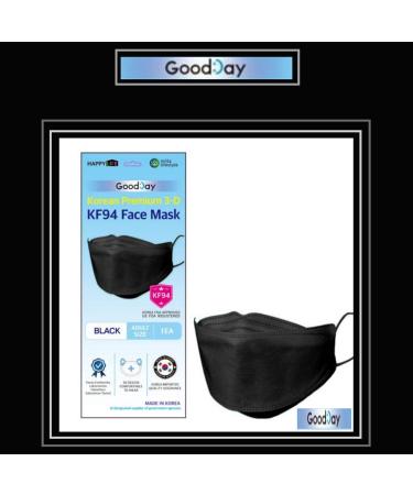 Premium 3D KF94 Face Masks - (Pack of 10) Black & White Combo Set | 4-Layer Filters | Made in Korea - International Shipping - Buy Online on GoSupps.com