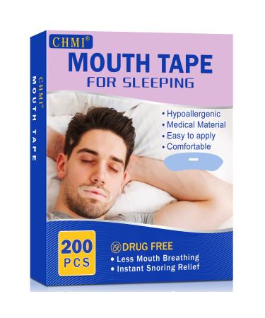 200 Pcs Mouth Tape for Sleeping Sleep Tape Advanced Gentle Sleep Strip for Less Mouth Breathing Reducing Snoring Improve Night Sleep Anti Mouth Breathing for Instant snoring Relief Man Size
