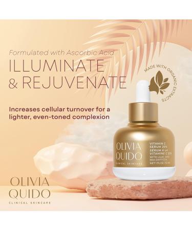OLIVIA QUIDO Skincare Vitamin C Serum 20% with Lilac & Sea Daffodil 3.6oz | Hydrating Skin-Brightening & Anti-Aging | Vitamin C & Hyaluronic Acid Serum for the Face with Natural Botanicals - Buy Online on GoSupps.com