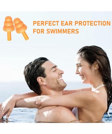 10 Pairs Waterproof Silicone Noise Cancelling Ear Plugs - 32dB NRR for Sleeping, Shooting, Swimming, Work, Concerts - Blue - Buy Online on GoSupps.com
