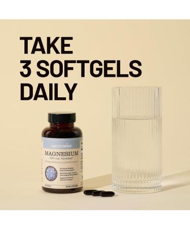 NatureWise High Absorption Marine Magnesium Supplement 300mg - Naturally Sourced Magnesium from Seawater - Non-GMO USA Manufactured - 90 Softgels 1-Month Supply  - Buy Online on GoSupps.com