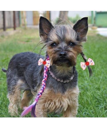 Ustnir 10-Piece Dog Hair Accessories Set Rubber Band Hair Loops for Long-Haired Dogs & Cats - Buy Online on GoSupps.com