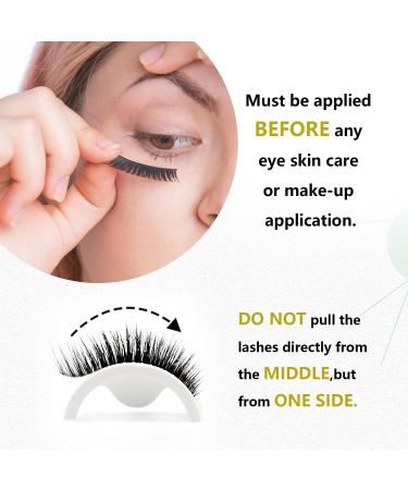 Reusable Self Adhesive Eyelashes - Easy 3 Sec Application, Stable Non-Slip False Lashes - Perfect Gift for Women (3 Pairs) - Buy Online on GoSupps.com