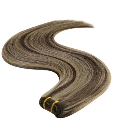 Youngsee Tressen Real Hair Extensions - Dark Brown 45cm Remy Hair 100g #P4/27 - Premium Quality Weave & Str hnchen - Buy Online on GoSupps.com