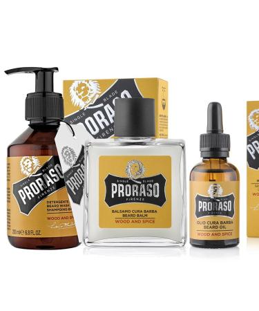 Proraso Complete set for beard care Wood & Spice line