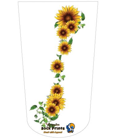 Amputee Stump Sock Sunflower Bunch V2 3Ply Stump Sock