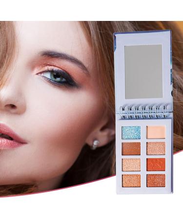 8-Color Pocket Notebook Eyeshadow Portable Eyeshadow Matte Pearl Sequins Glitter Eyeshadow (B) - Buy Online on GoSupps.com