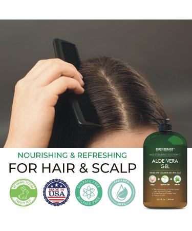 Pure Aloe Vera Gel with Stem Cells & Collagen - Natural Moisturizer for Skin, Hair, Sunburn & Acne - 16.9 fl oz - Buy Online on GoSupps.com