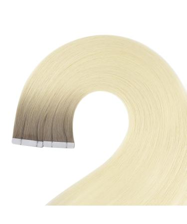 Youngsee Tape In Extensions - Real Hair Ombre 60cm Virgin Tape Extensions Light Brown to Blonde 5pcs #R8T60 - Buy Online on GoSupps.com